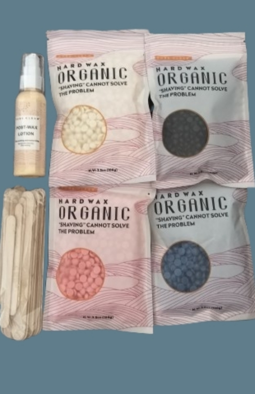 Hard Wax Organic Beads & Post-Wax Lotion Set NEW